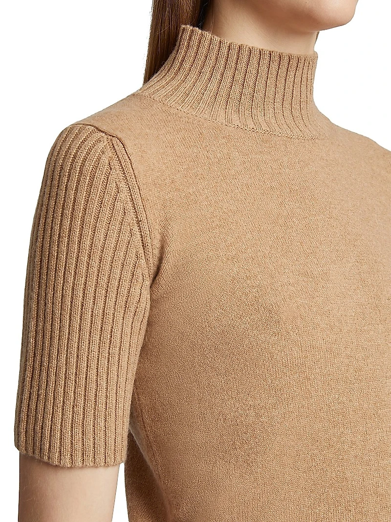 Cecil Cashmere Short-Sleeve Sweater