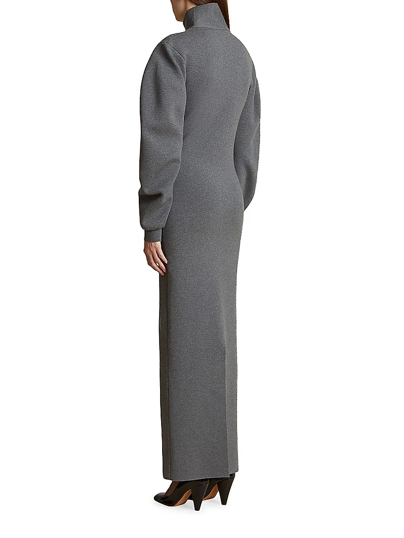 Storm Wool-Blend Turtleneck Maxi Dress