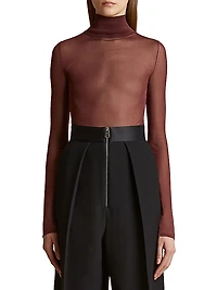 Tallin Sheer Turtleneck Bodysuit