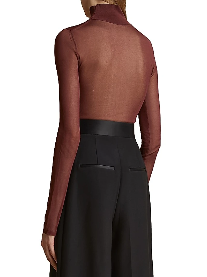 Tallin Sheer Turtleneck Bodysuit
