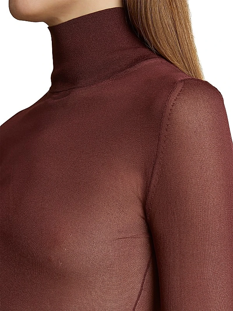 Tallin Sheer Turtleneck Bodysuit