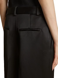 Marinta Pleated Straight-Leg Pants