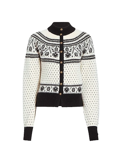 Marc Cashmere-Blend Intarsia-Knit Cardigan