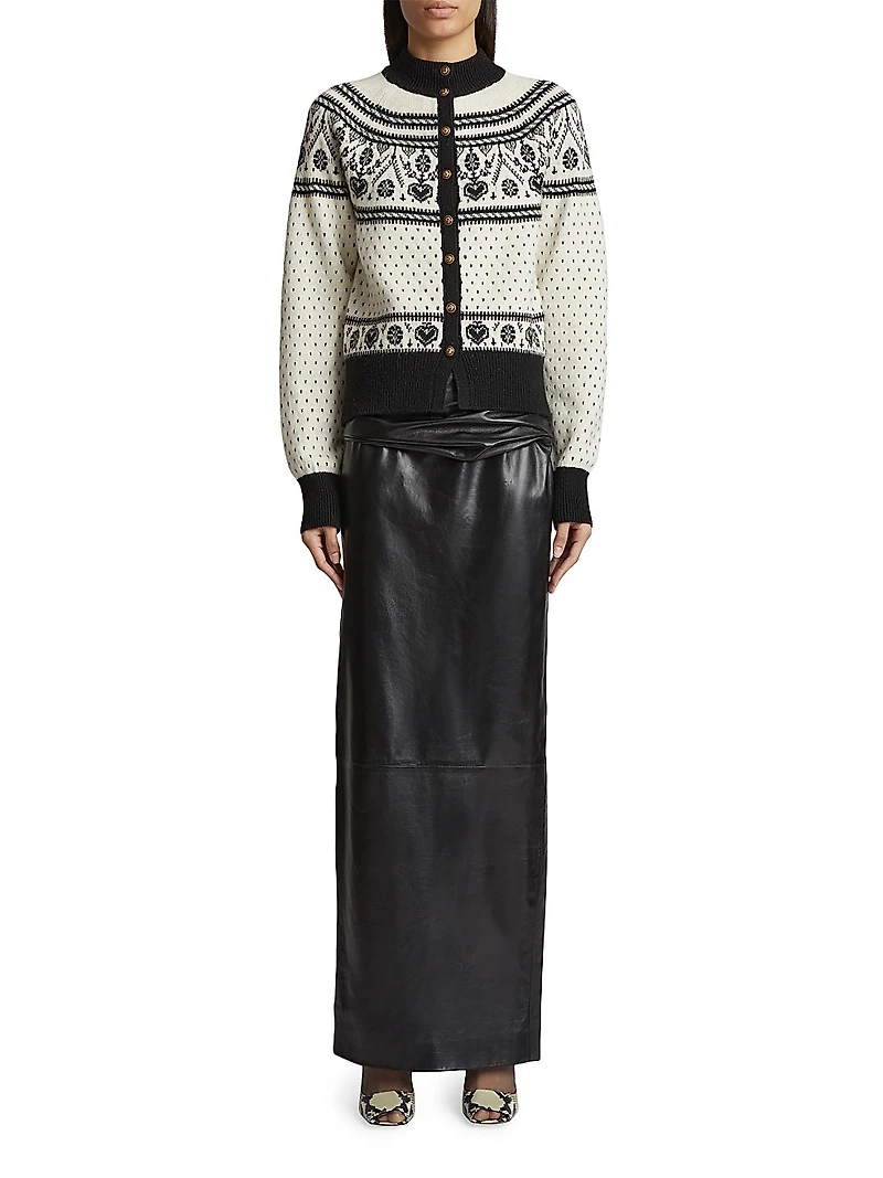 Marc Cashmere-Blend Intarsia-Knit Cardigan