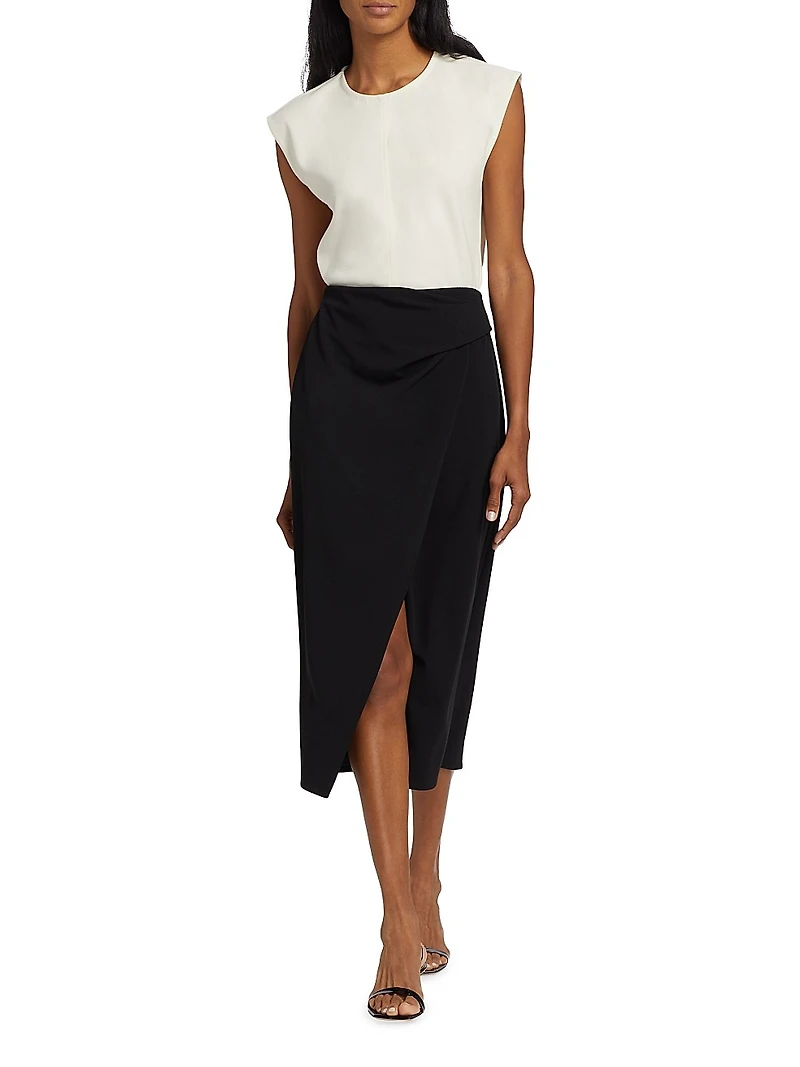 Waldforf Scuba Crepe Midi-Skirt