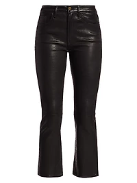 Le Crop Mini Boot Leather Pants