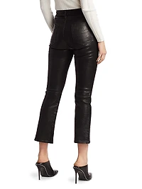 Le Crop Mini Boot Leather Pants