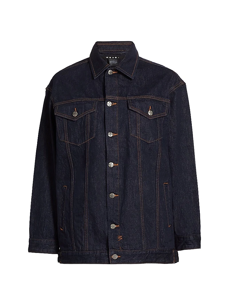 Longline Denim Trucker Jacket