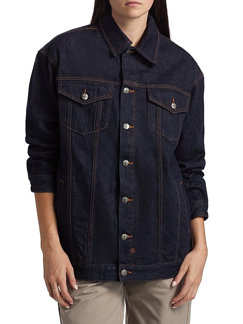Longline Denim Trucker Jacket