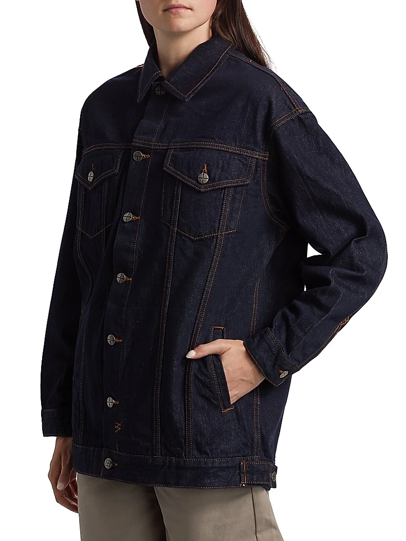 Longline Denim Trucker Jacket