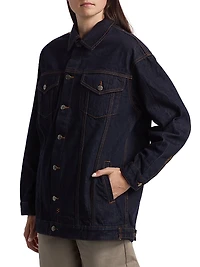 Longline Denim Trucker Jacket