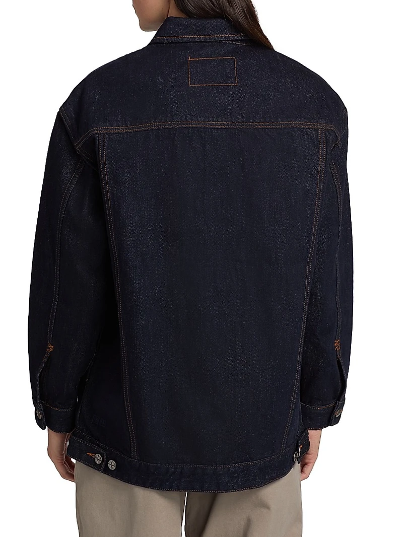 Longline Denim Trucker Jacket