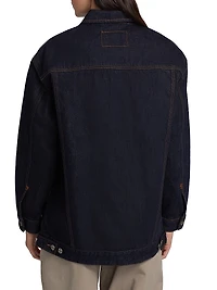 Longline Denim Trucker Jacket