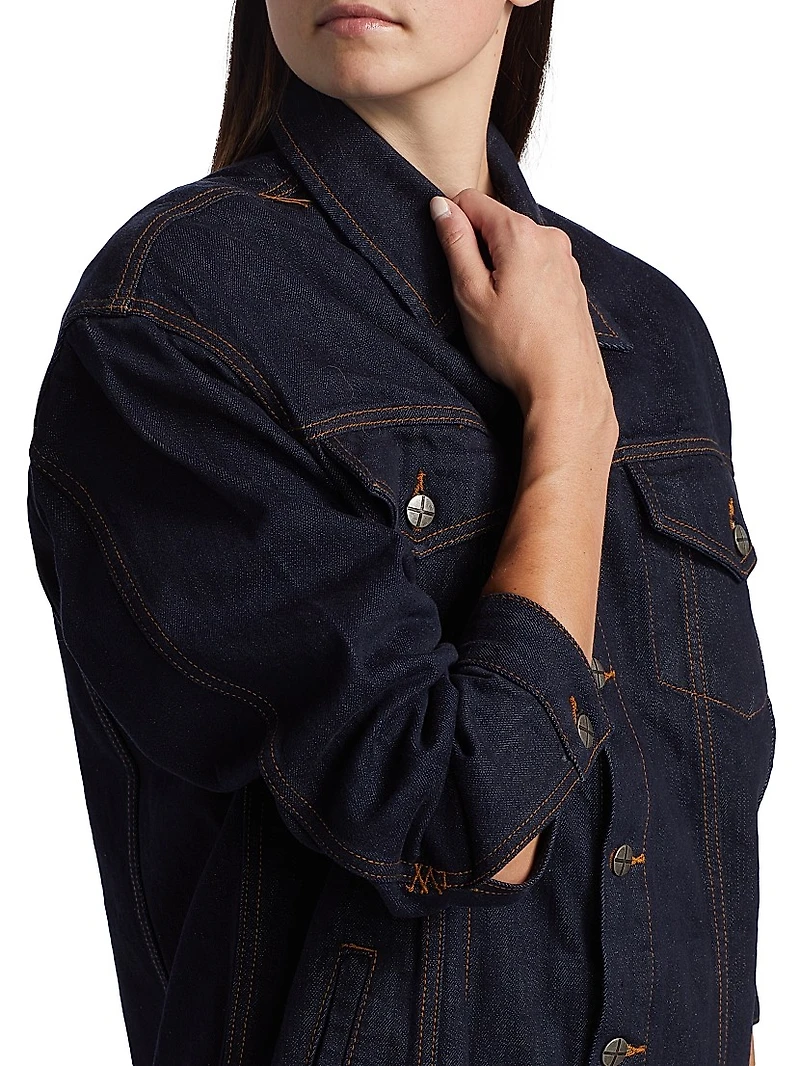 Longline Denim Trucker Jacket