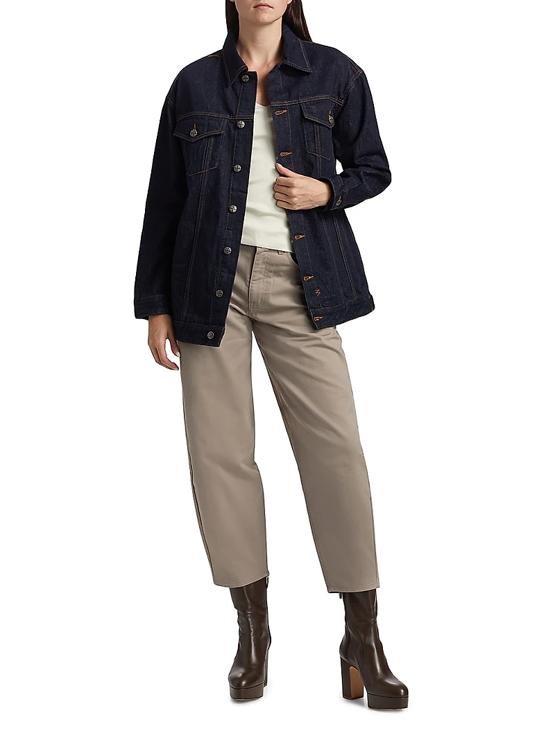 Longline Denim Trucker Jacket