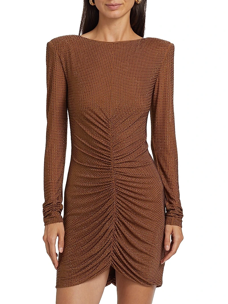 Riley Embellished Ruched Minidress