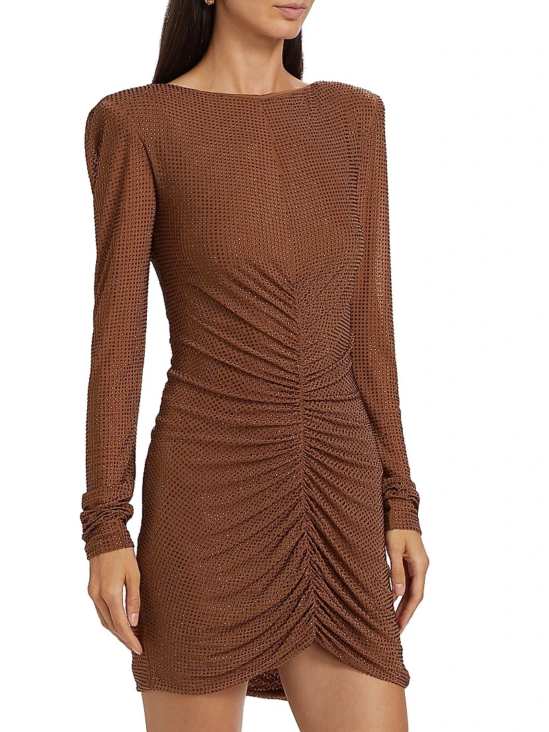 Riley Embellished Ruched Minidress