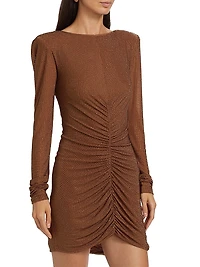 Riley Embellished Ruched Minidress