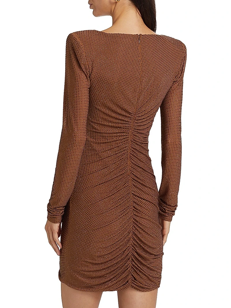 Riley Embellished Ruched Minidress