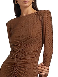 Riley Embellished Ruched Minidress