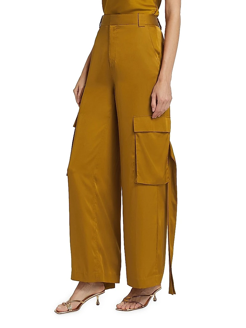 Harrison Satin Cargo Pants