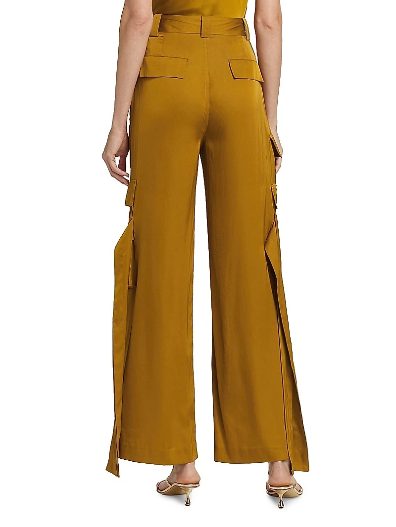 Harrison Satin Cargo Pants