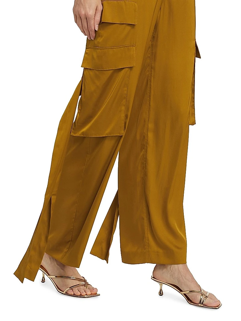 Harrison Satin Cargo Pants