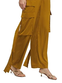 Harrison Satin Cargo Pants
