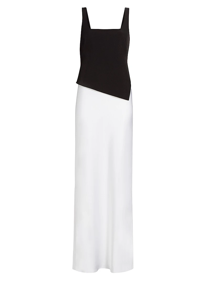 Kamila Two-Tone Asymmetric Gown