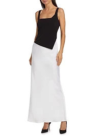 Kamila Two-Tone Asymmetric Gown
