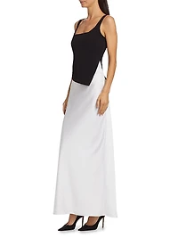 Kamila Two-Tone Asymmetric Gown