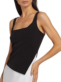 Kamila Two-Tone Asymmetric Gown