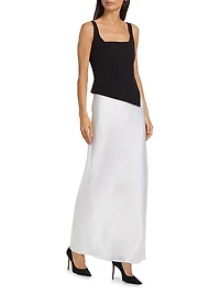 Kamila Two-Tone Asymmetric Gown