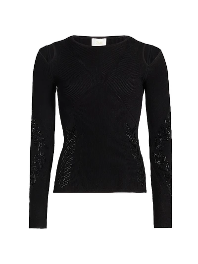 Engineered Cut-Out Sweater