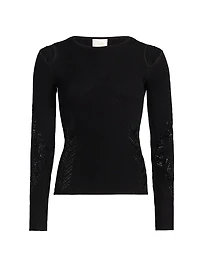 Engineered Cut-Out Sweater
