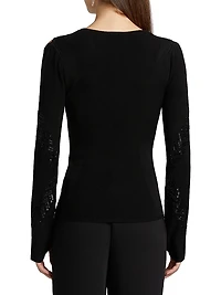 Engineered Cut-Out Sweater