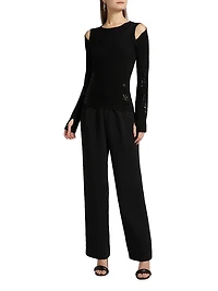 Engineered Cut-Out Sweater