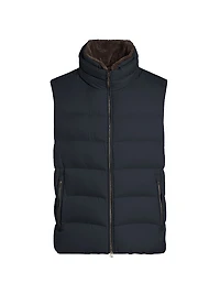 Quilted Down Zip-Up Vest