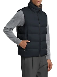 Quilted Down Zip-Up Vest
