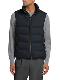 Quilted Down Zip-Up Vest