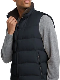 Quilted Down Zip-Up Vest