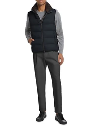 Quilted Down Zip-Up Vest