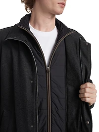 Storm System Herringbone Car Coat