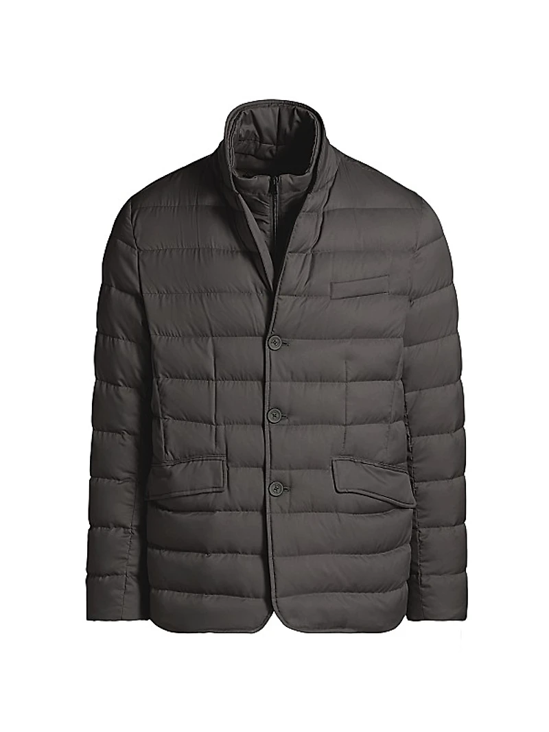 Quilted Water-Resistant Down Blazer
