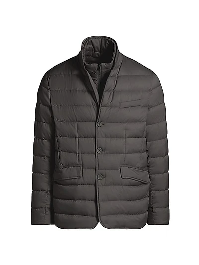Quilted Water-Resistant Down Blazer