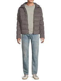 Velvet Cord Hooded Bomber Coat