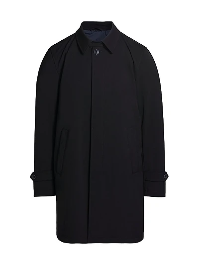 Stretch Nylon Twill Overcoat