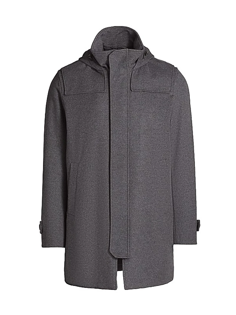 Virgin Wool-Cashmere Hooded Parka