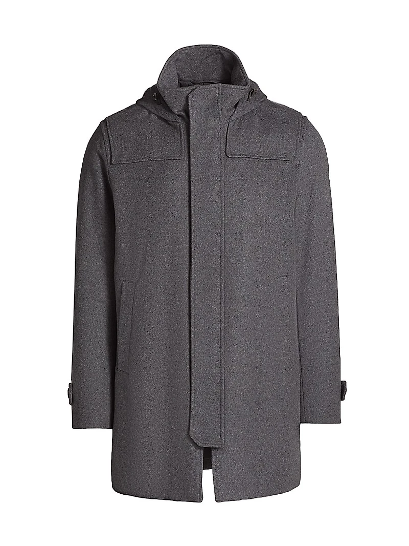 Virgin Wool-Cashmere Hooded Parka