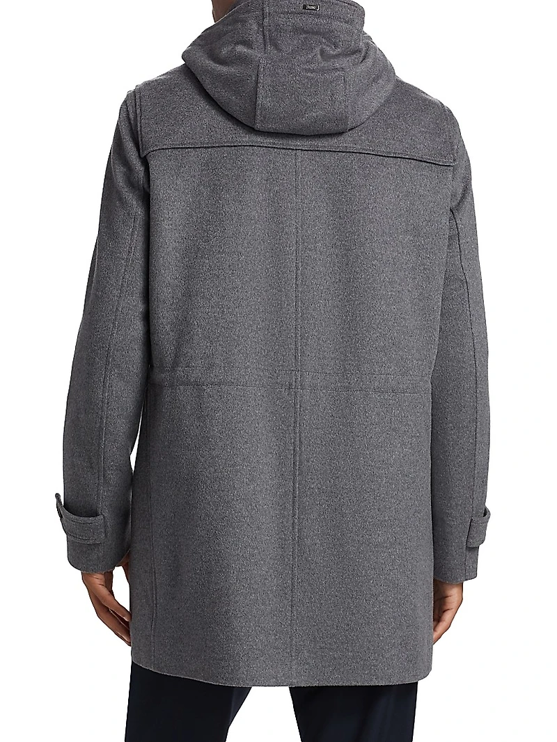 Virgin Wool-Cashmere Hooded Parka